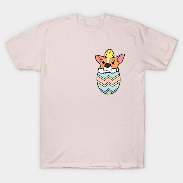 Easter Corgi Egg T-Shirt by SPufferARTs